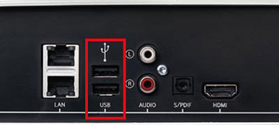 USB Anschlüsse am Vodafone TV Center / Vodafone TV Box